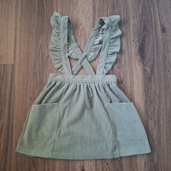 💙 Wonder Nation Girls Soft Thick Corduroy Overall Dress Size 4T Fall Winter Cla - Picture 8 of 8